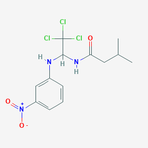 3-methyl-N-(2,2,2-trichloro-1-{3-nitroanilino}ethyl)butanamide