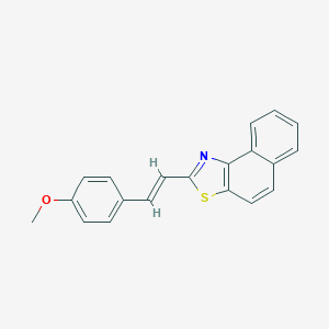molecular formula C20H15NOS B377200 Methyl 4-(2-naphtho[1,2-d][1,3]thiazol-2-ylvinyl)phenyl ether 
