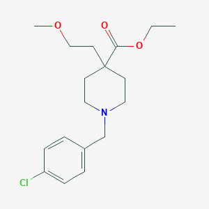 molecular formula C18H26ClNO3 B3772029 ethyl 1-(4-chlorobenzyl)-4-(2-methoxyethyl)-4-piperidinecarboxylate 