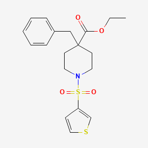 molecular formula C19H23NO4S2 B3772048 ethyl 4-benzyl-1-(3-thienylsulfonyl)-4-piperidinecarboxylate 