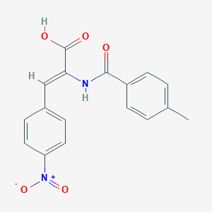 molecular formula C17H14N2O5 B377209 2-(4-Methylbenzoylamino)-3-(4-nitrophenyl)acrylic acid 