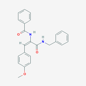 molecular formula C24H22N2O3 B377210 N-(1-Benzylcarbamoyl-2-(4-methoxy-phenyl)-vinyl)-benzamide CAS No. 324071-55-8