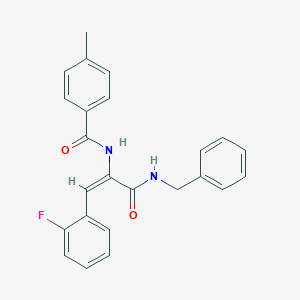 molecular formula C24H21FN2O2 B377211 N-[1-Benzylcarbamoyl-2-(2-fluoro-phenyl)-vinyl]-4-methyl-benzamide 