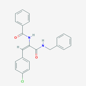 molecular formula C23H19ClN2O2 B377213 N-[1-[(benzylamino)carbonyl]-2-(4-chlorophenyl)vinyl]benzamide 