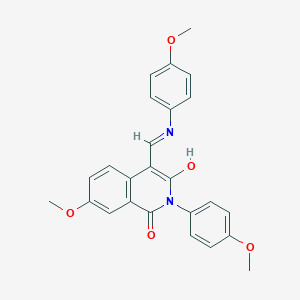 molecular formula C25H22N2O5 B377224 7-methoxy-4-[(4-methoxyanilino)methylene]-2-(4-methoxyphenyl)-1,3(2H,4H)-isoquinolinedione 