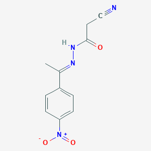 2-cyano-N'-[(1E)-1-(4-nitrophenyl)ethylidene]acetohydrazide