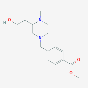 molecular formula C16H24N2O3 B3772269 methyl 4-{[3-(2-hydroxyethyl)-4-methyl-1-piperazinyl]methyl}benzoate 