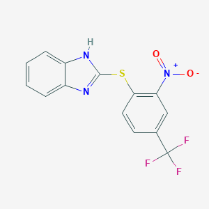 2-[2-nitro-4-(trifluoromethyl)phenyl]sulfanyl-1H-benzimidazole
