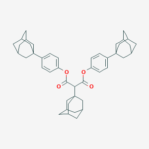 molecular formula C45H54O4 B377236 Bis[4-(1-adamantyl)phenyl] 2-(1-adamantyl)malonate 