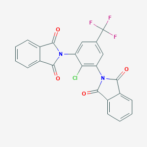 molecular formula C23H10ClF3N2O4 B377241 2-[2-Chloro-3-(1,3-dioxoisoindol-2-yl)-5-(trifluoromethyl)phenyl]isoindole-1,3-dione CAS No. 307338-58-5