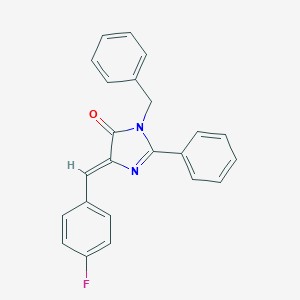 molecular formula C23H17FN2O B377244 3-benzyl-5-(4-fluorobenzylidene)-2-phenyl-3,5-dihydro-4H-imidazol-4-one CAS No. 202341-86-4