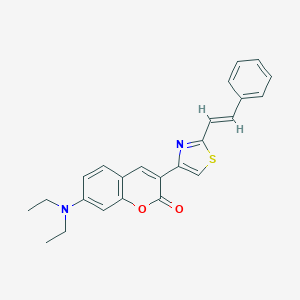 molecular formula C24H22N2O2S B377254 7-(diethylamino)-3-[2-(2-phenylvinyl)-1,3-thiazol-4-yl]-2H-chromen-2-one CAS No. 143102-93-6