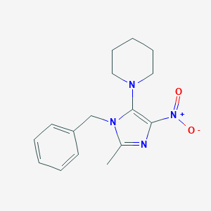 1-(1-benzyl-2-methyl-4-nitro-1H-imidazol-5-yl)piperidine