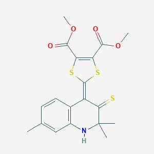 dimethyl 2-(2,2,7-trimethyl-3-sulfanylidene-1H-quinolin-4-ylidene)-1,3-dithiole-4,5-dicarboxylate