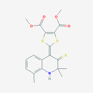 dimethyl 2-(2,2,8-trimethyl-3-sulfanylidene-1H-quinolin-4-ylidene)-1,3-dithiole-4,5-dicarboxylate