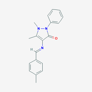 (E)-1,5-dimethyl-4-((4-methylbenzylidene)amino)-2-phenyl-1H-pyrazol-3(2H)-one