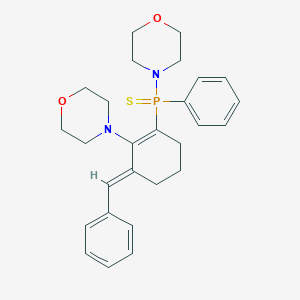 3-Benzylidene-2-(4-morpholinyl)-1-cyclohexen-1-yl(4-morpholinyl)phenylphosphine sulfide