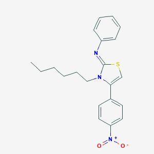 3-Hexyl-4-{4-nitrophenyl}-2-(phenylimino)-2,3-dihydro-1,3-thiazole
