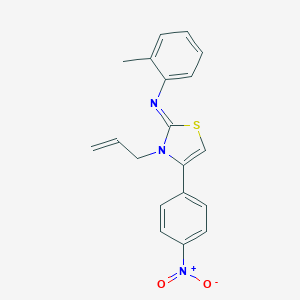 N-(2-methylphenyl)-4-(4-nitrophenyl)-3-prop-2-enyl-1,3-thiazol-2-imine