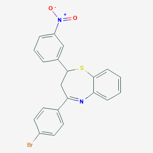 4-(4-Bromophenyl)-2-{3-nitrophenyl}-2,3-dihydro-1,5-benzothiazepine