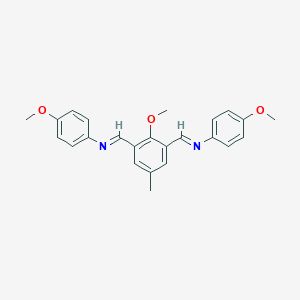 4-methoxy-N-(2-methoxy-3-{[(4-methoxyphenyl)imino]methyl}-5-methylbenzylidene)aniline