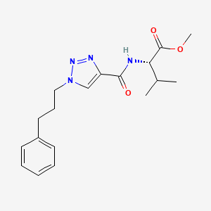 molecular formula C18H24N4O3 B3772810 methyl N-{[1-(3-phenylpropyl)-1H-1,2,3-triazol-4-yl]carbonyl}-L-valinate 