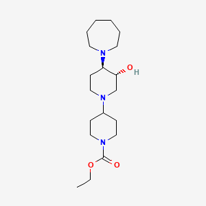 molecular formula C19H35N3O3 B3772871 ethyl (3R*,4R*)-4-(1-azepanyl)-3-hydroxy-1,4'-bipiperidine-1'-carboxylate 