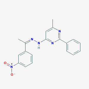 molecular formula C19H17N5O2 B377307 6-methyl-N-[(Z)-1-(3-nitrophenyl)ethylideneamino]-2-phenylpyrimidin-4-amine 