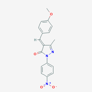 (4E)-4-(4-methoxybenzylidene)-5-methyl-2-(4-nitrophenyl)-2,4-dihydro-3H-pyrazol-3-one