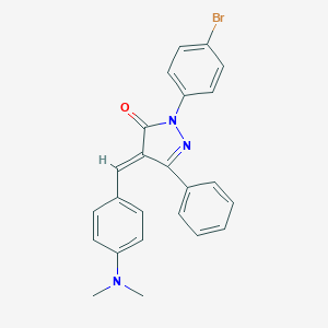 molecular formula C24H20BrN3O B377315 2-(4-bromophenyl)-4-[4-(dimethylamino)benzylidene]-5-phenyl-2,4-dihydro-3H-pyrazol-3-one 