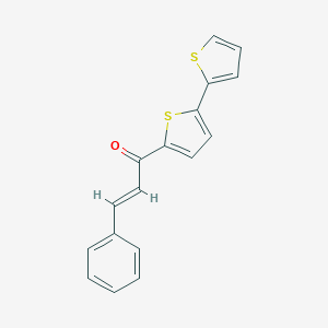 molecular formula C17H12OS2 B377323 (E)-3-phenyl-1-(5-thiophen-2-ylthiophen-2-yl)prop-2-en-1-one 