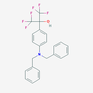 molecular formula C23H19F6NO B377324 2-[4-(二苄基氨基)苯基]-1,1,1,3,3,3-六氟丙-2-醇 CAS No. 313976-12-4