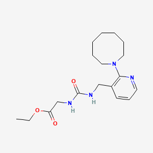 molecular formula C18H28N4O3 B3773308 ethyl N-[({[2-(1-azocanyl)-3-pyridinyl]methyl}amino)carbonyl]glycinate 