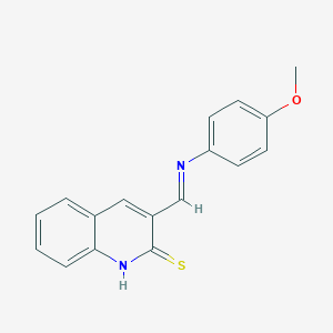 3-[(4-methoxyphenyl)iminomethyl]-1H-quinoline-2-thione