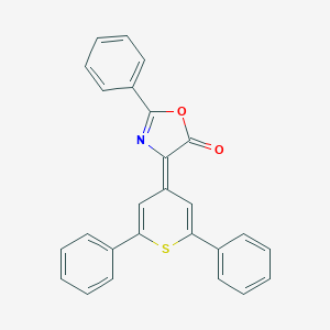 molecular formula C26H17NO2S B377334 4-(2,6-diphenyl-4H-thiopyran-4-ylidene)-2-phenyl-1,3-oxazol-5(4H)-one 