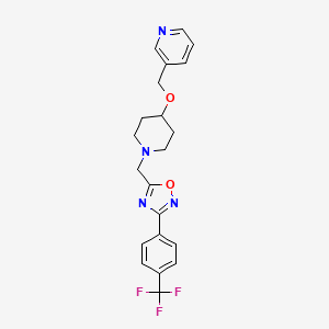 5-[[4-(Pyridin-3-ylmethoxy)piperidin-1-yl]methyl]-3-[4-(trifluoromethyl)phenyl]-1,2,4-oxadiazole