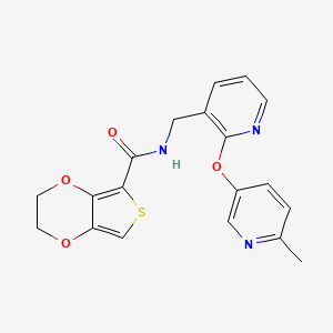 N-({2-[(6-methylpyridin-3-yl)oxy]pyridin-3-yl}methyl)-2,3-dihydrothieno[3,4-b][1,4]dioxine-5-carboxamide