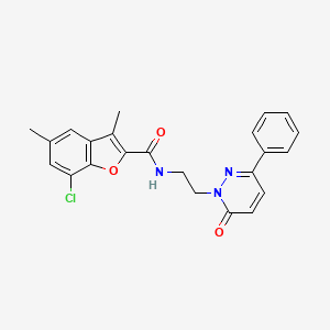 7-chloro-3,5-dimethyl-N-[2-(6-oxo-3-phenyl-1(6H)-pyridazinyl)ethyl]-1-benzofuran-2-carboxamide