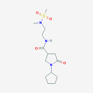 1-cyclopentyl-N-{2-[methyl(methylsulfonyl)amino]ethyl}-5-oxopyrrolidine-3-carboxamide