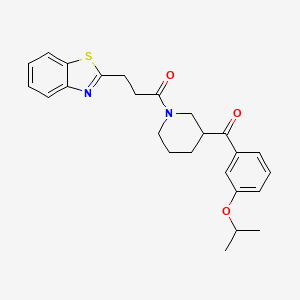 {1-[3-(1,3-benzothiazol-2-yl)propanoyl]-3-piperidinyl}(3-isopropoxyphenyl)methanone