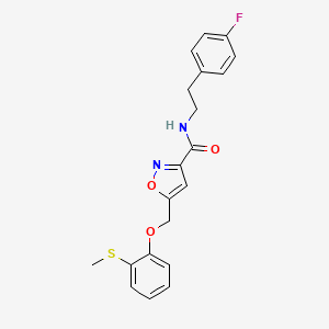 N-[2-(4-fluorophenyl)ethyl]-5-{[2-(methylthio)phenoxy]methyl}-3-isoxazolecarboxamide