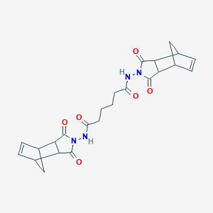 molecular formula C24H26N4O6 B377344 N,N'-bis({3,5-dioxo-4-azatricyclo[5.2.1.0^{2,6}]dec-8-en-4-yl})hexanediamide CAS No. 357387-74-7