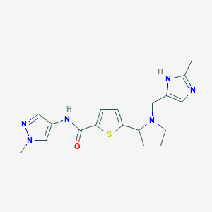 5-{1-[(2-methyl-1H-imidazol-4-yl)methyl]-2-pyrrolidinyl}-N-(1-methyl-1H-pyrazol-4-yl)-2-thiophenecarboxamide