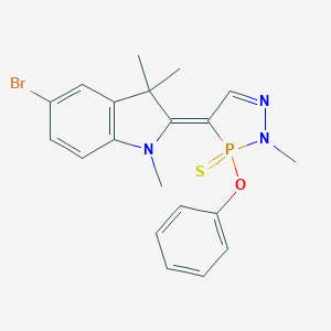 5-bromo-1,3,3-trimethyl-2-(2-methyl-3-phenoxy-3-sulfido-2,3-dihydro-4H-1,2,3-diazaphosphol-4-ylidene)indoline