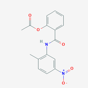 molecular formula C16H14N2O5 B377347 2-[(2-Methyl-5-nitrophenyl)carbamoyl]phenyl acetate 