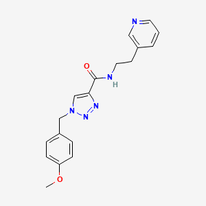 1-(4-methoxybenzyl)-N-[2-(3-pyridinyl)ethyl]-1H-1,2,3-triazole-4-carboxamide