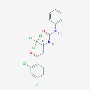 molecular formula C17H13Cl5N2O2 B377348 1-Phenyl-3-[1,1,1-trichloro-4-(2,4-dichlorophenyl)-4-oxobutan-2-yl]urea CAS No. 317335-88-9