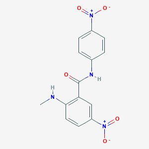 molecular formula C14H12N4O5 B377349 2-(methylamino)-5-nitro-N-(4-nitrophenyl)benzamide 