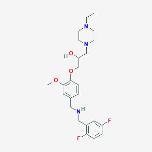 1-[4-[[(2,5-Difluorophenyl)methylamino]methyl]-2-methoxyphenoxy]-3-(4-ethylpiperazin-1-yl)propan-2-ol