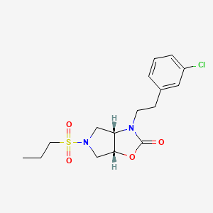 (3aS*,6aR*)-3-[2-(3-chlorophenyl)ethyl]-5-(propylsulfonyl)hexahydro-2H-pyrrolo[3,4-d][1,3]oxazol-2-one